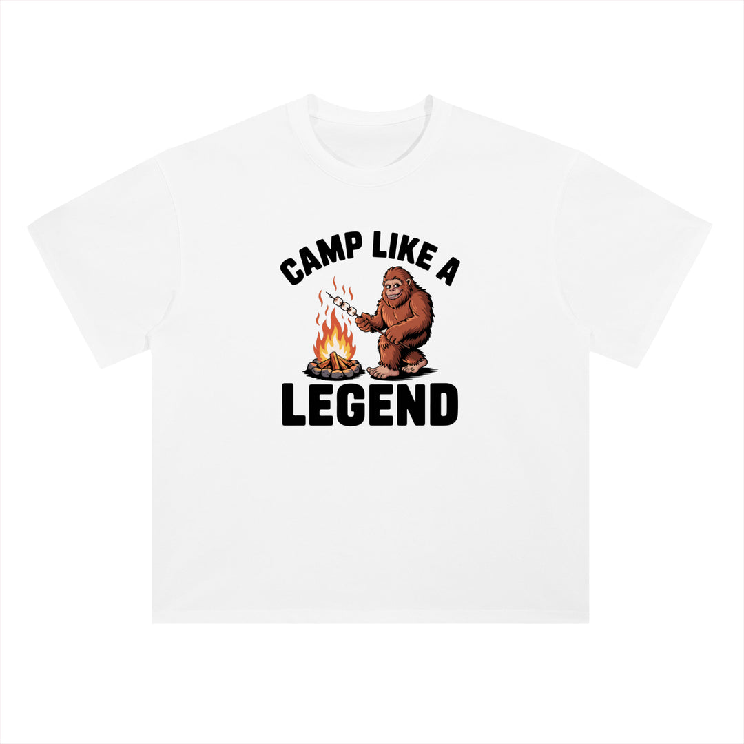 Camp Like A Legend Bigfoot Campfire Tee