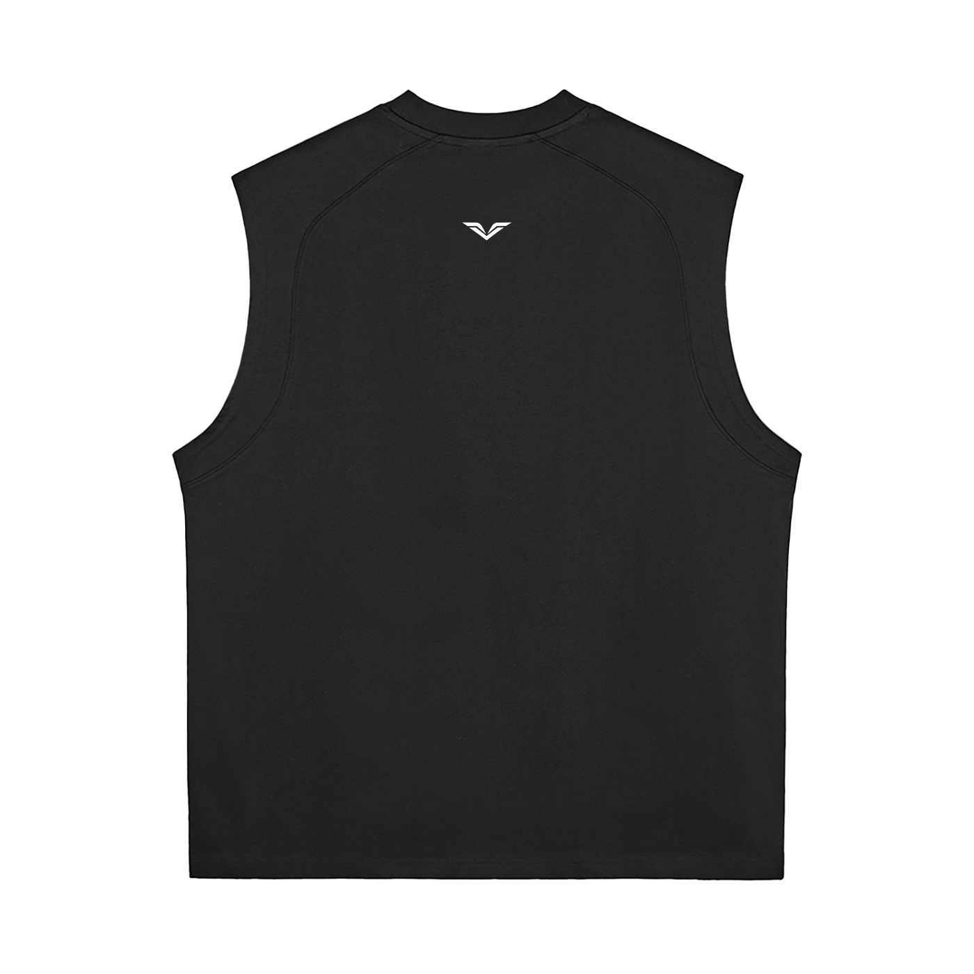 Forever Cross Graphic Training Tank in Black, back view.