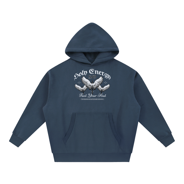 men graphic Essential Oversized Boxy Fit Fleece Hoodie