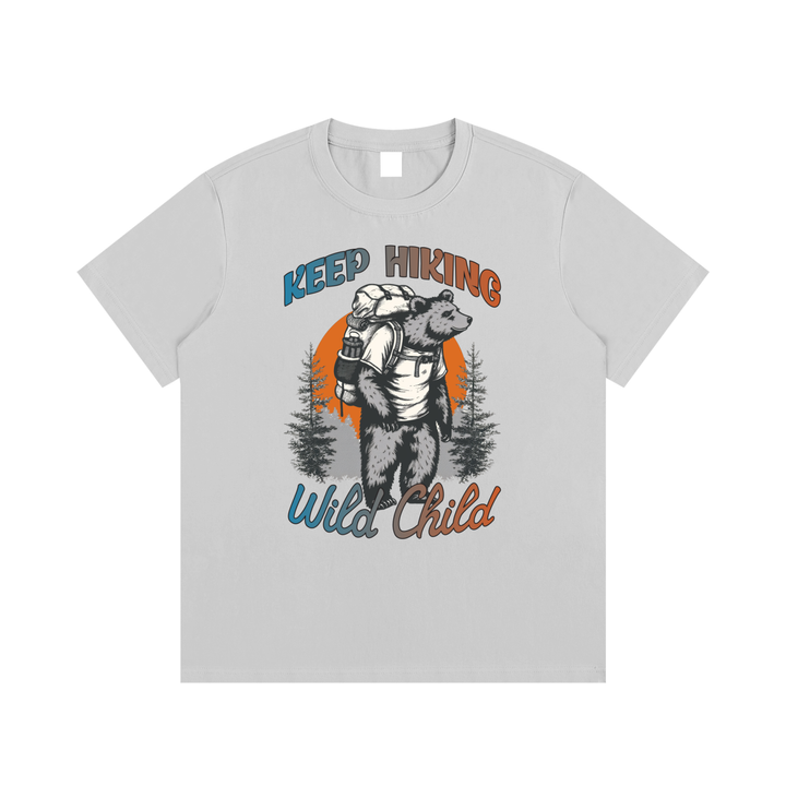hiking lover Keep Hiking Wild Child Backpacking Bear Tee