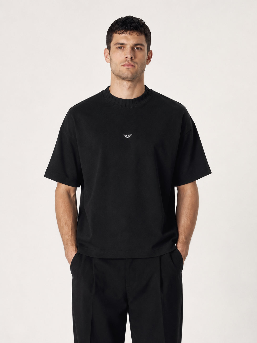 MEN T SHIRT Wing Logo Heavyweight Boxy Cotton Tee