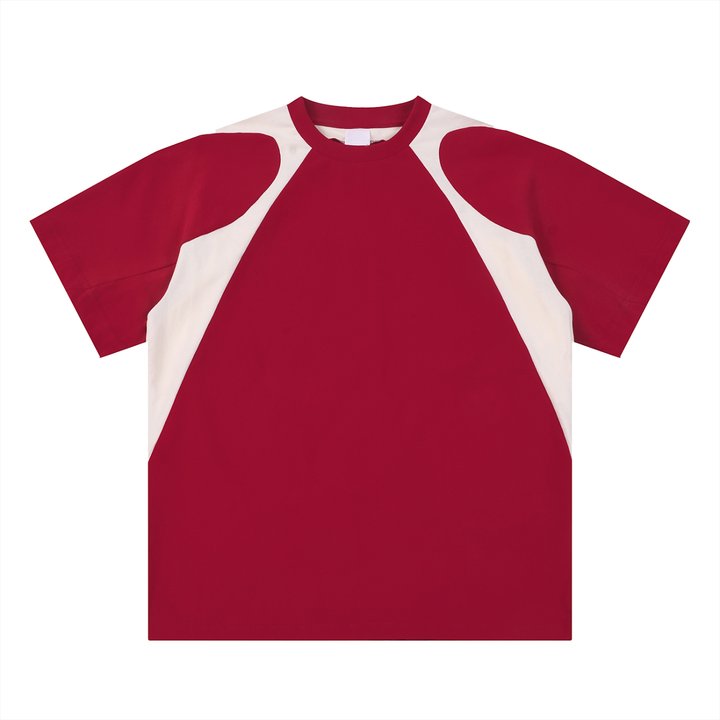 men brand t shirtContrast Panel Cotton T-Shirt
