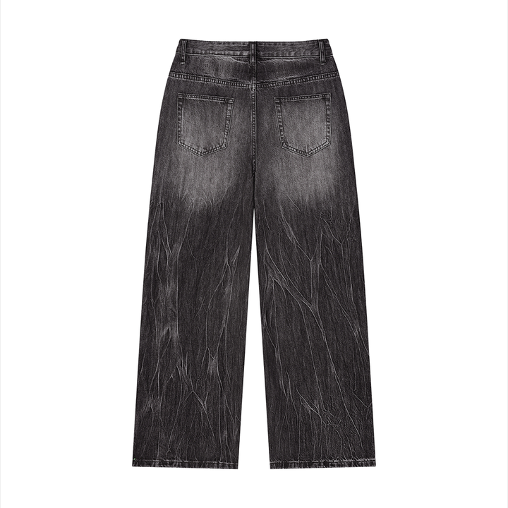 Men’s Vintage Wash Wide Leg Jeans