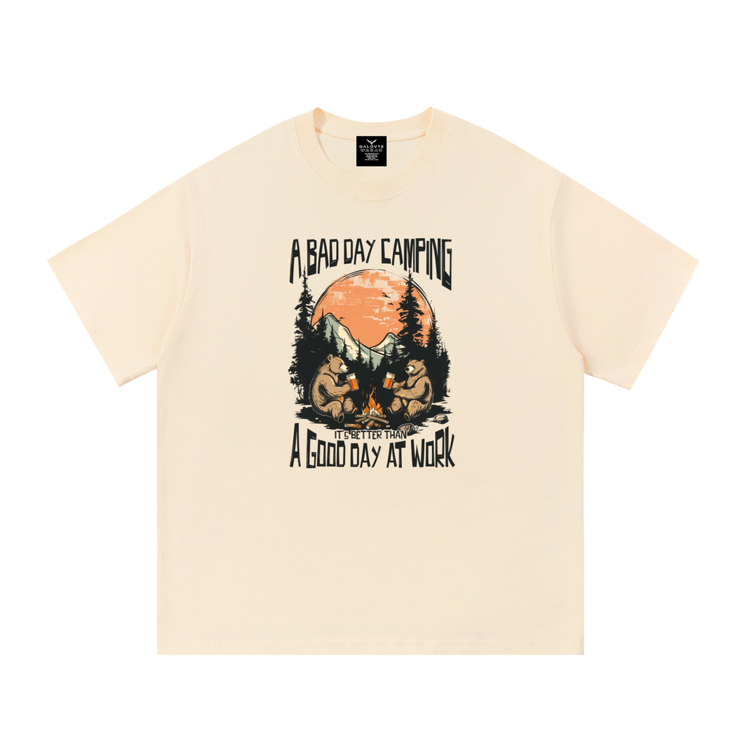 hiking lover A Bad Day Camping Beats A Good Day At Work Tee