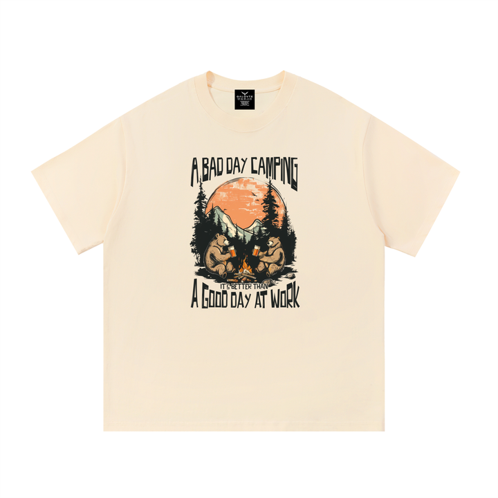 hiking lover A Bad Day Camping Beats A Good Day At Work Tee