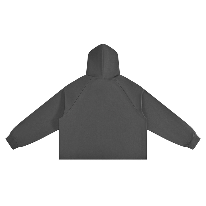 WOMEN HODDIES  Vintage Wash Raw Edge Boxy Hoodie