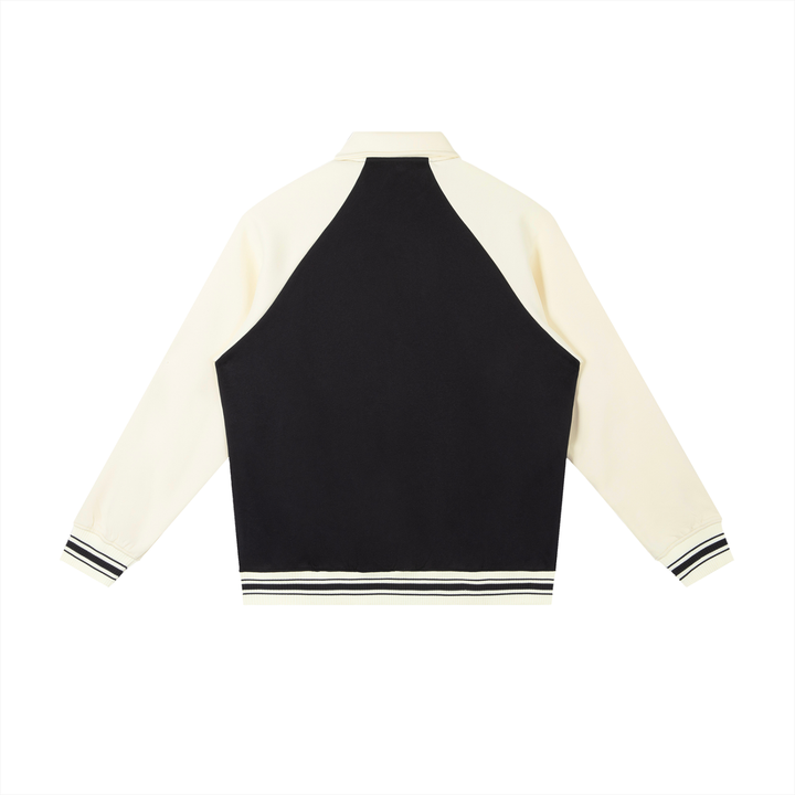 MEN COAT AND JACKET Contrast Raglan Sleeve Baseball Jacket