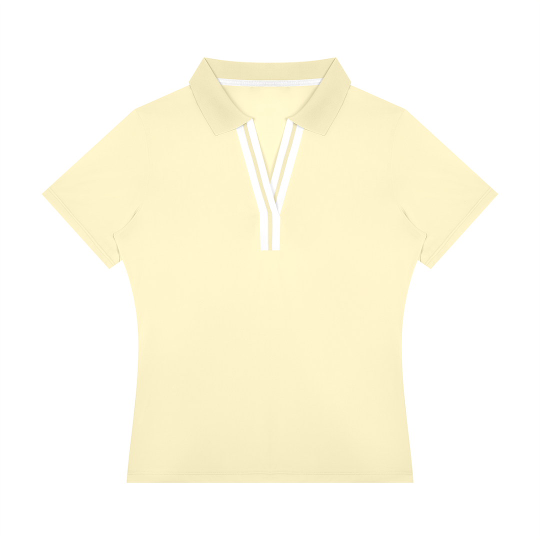 Women’s gym wear Color Block Polo Shirt