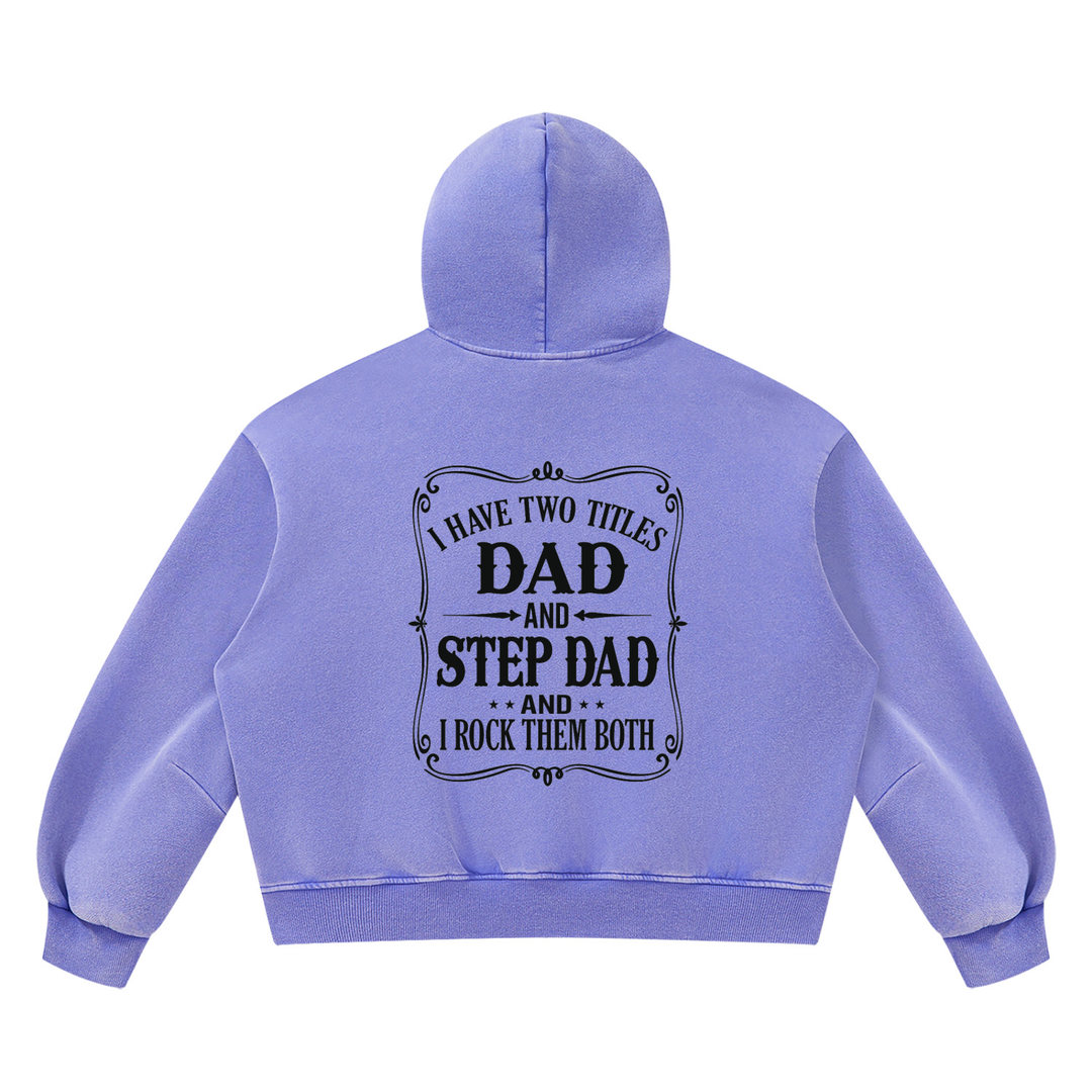 DAD LOVER Unisex Vintage Wash Boxy Fleece Hoodie