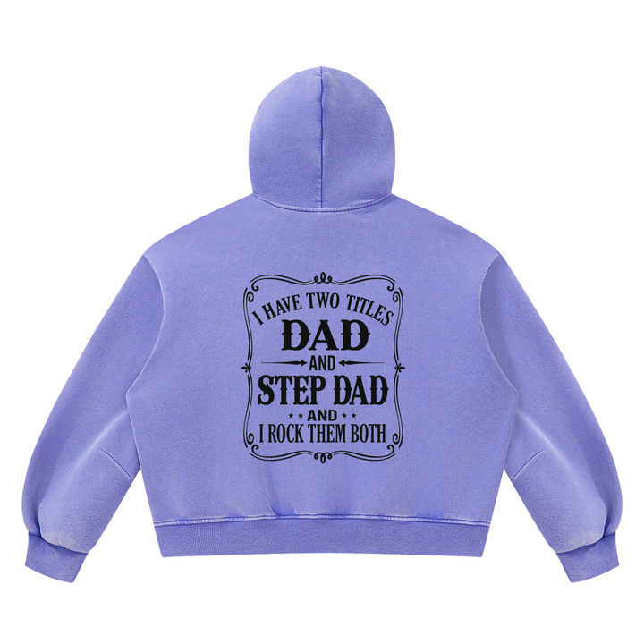 DAD LOVER Unisex Vintage Wash Boxy Fleece Hoodie