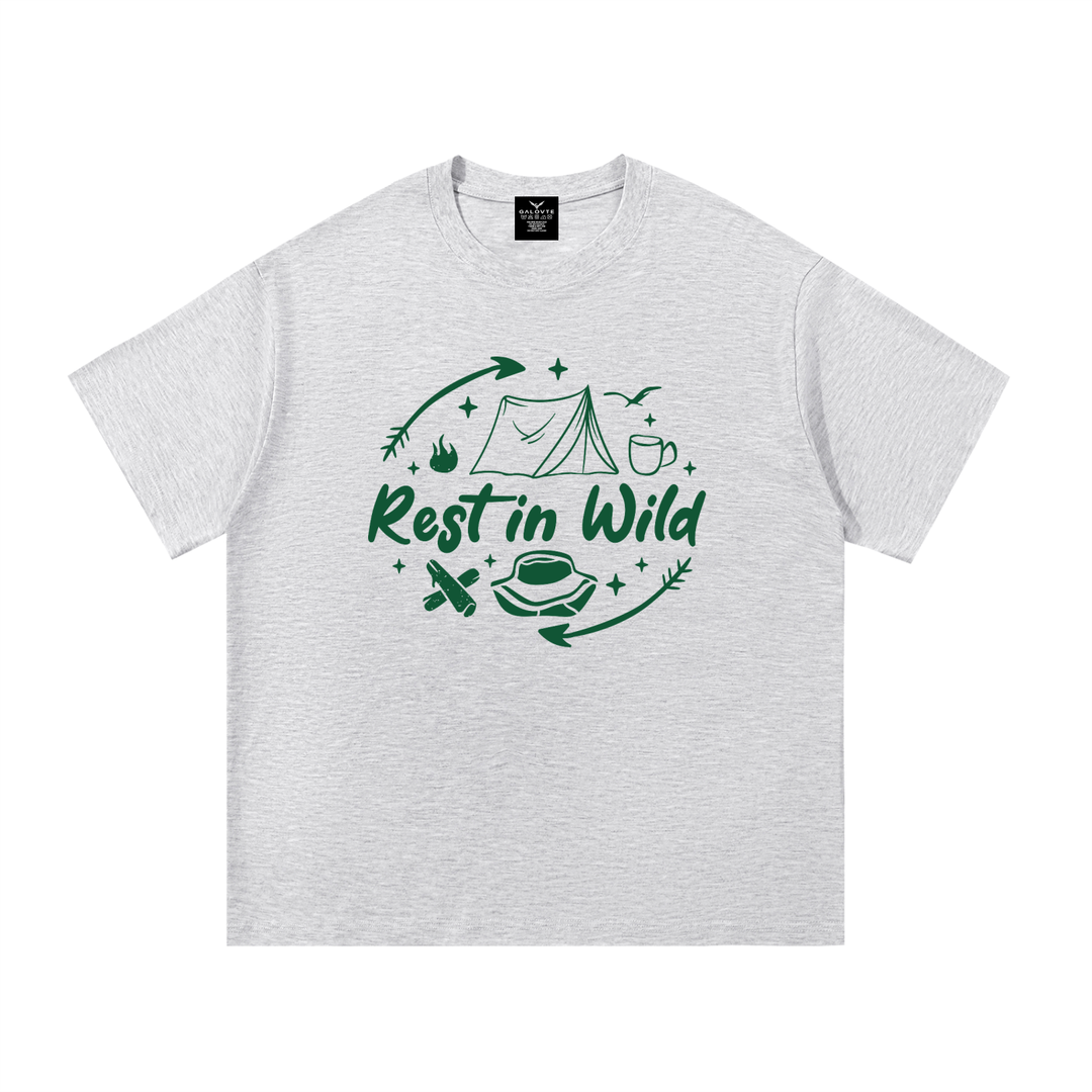 HIKING LOVER Rest In Wild Camping Line Art Tee