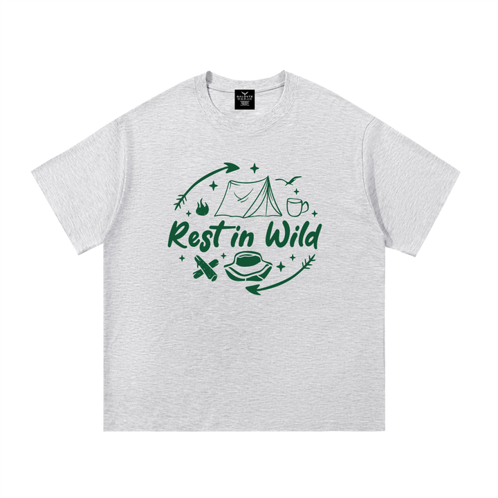 HIKING LOVER Rest In Wild Camping Line Art Tee