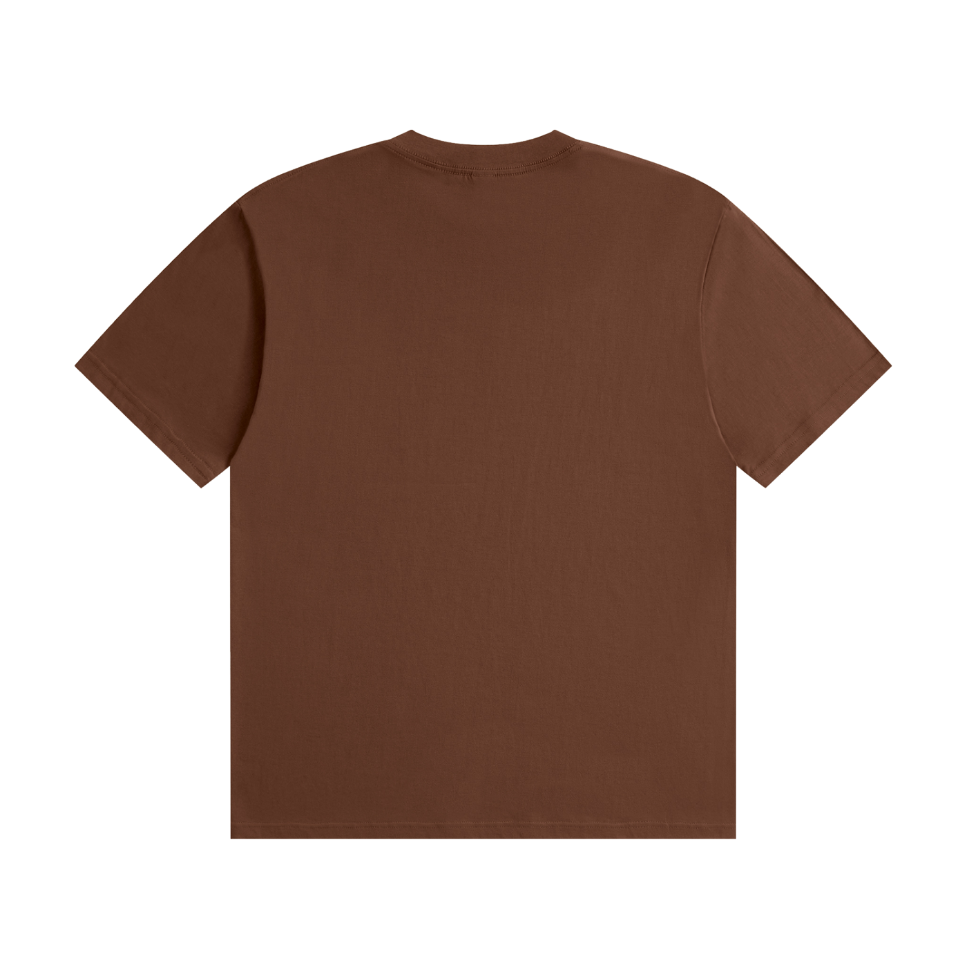 Official Bigfoot Research Team Retro Sunset Tee in Coffee, back view.