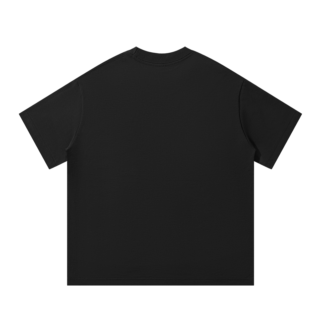 Mama Camo Letter Bow Faux Embroidery Tee in Black, back view.