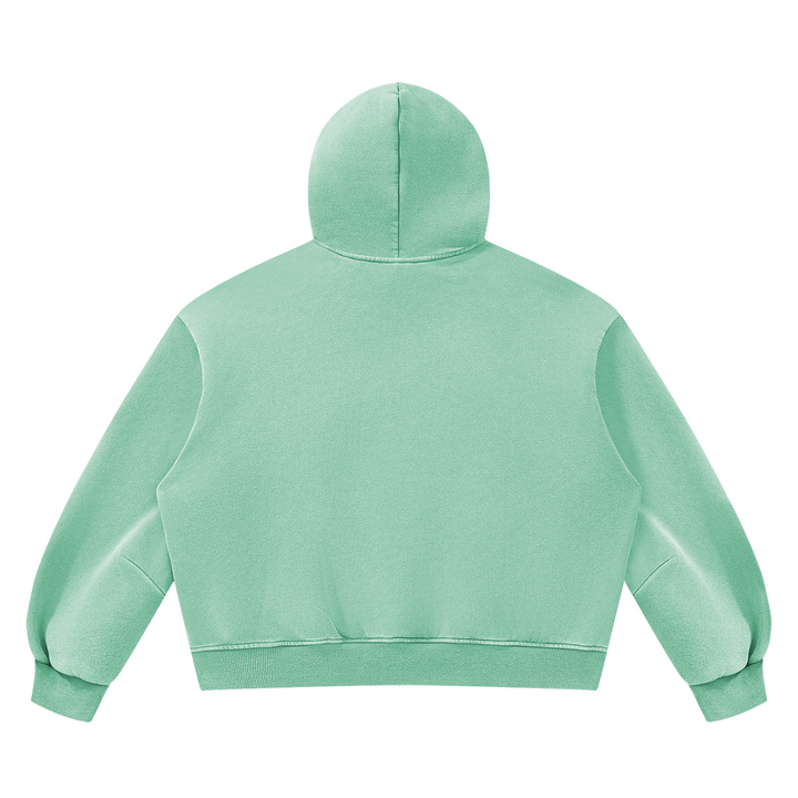 WOMEN HODDIES Vintage Wash Boxy Fleece Hoodie