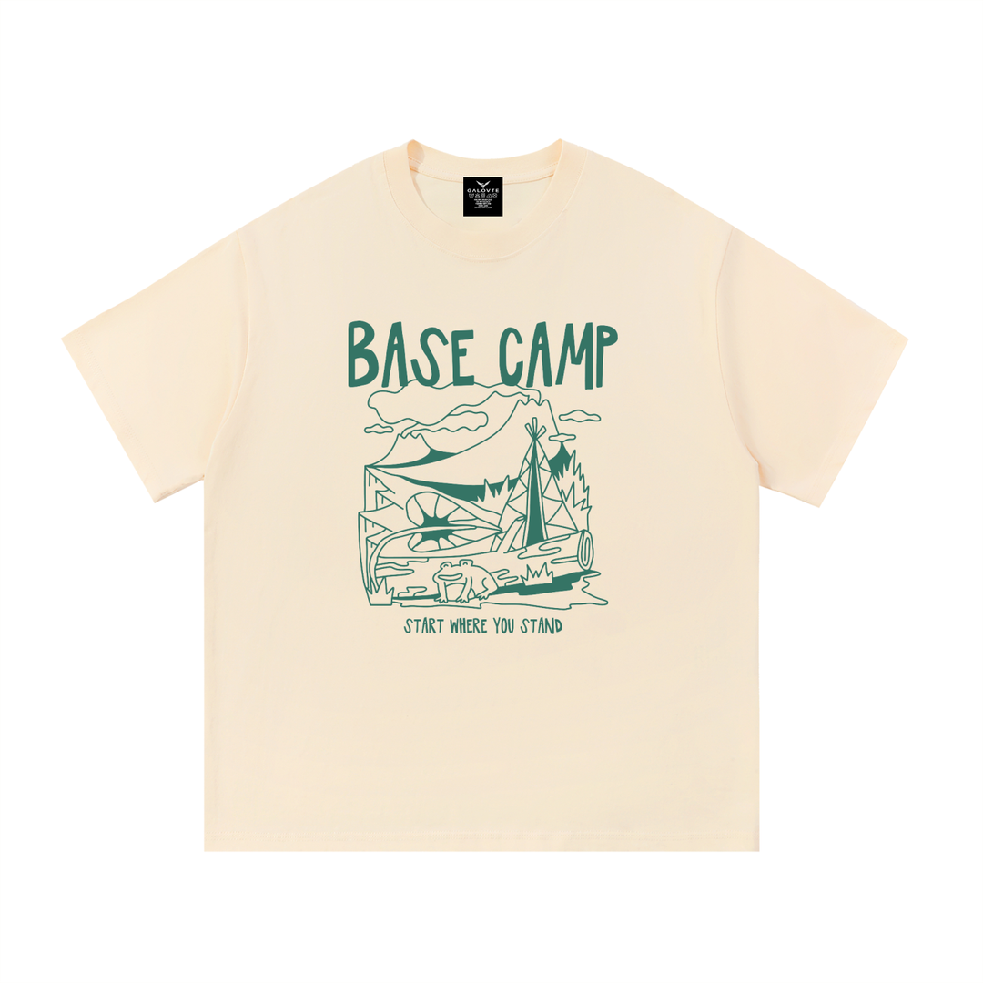 hiking lover Base Camp Start Where You Stand Line Art Tee