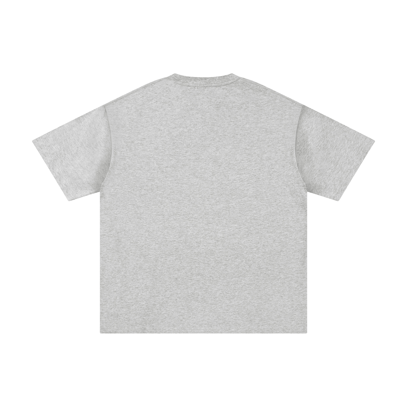 Treat Dealer Varsity Paw Print Cotton Tee in Flower Gray, back view.
