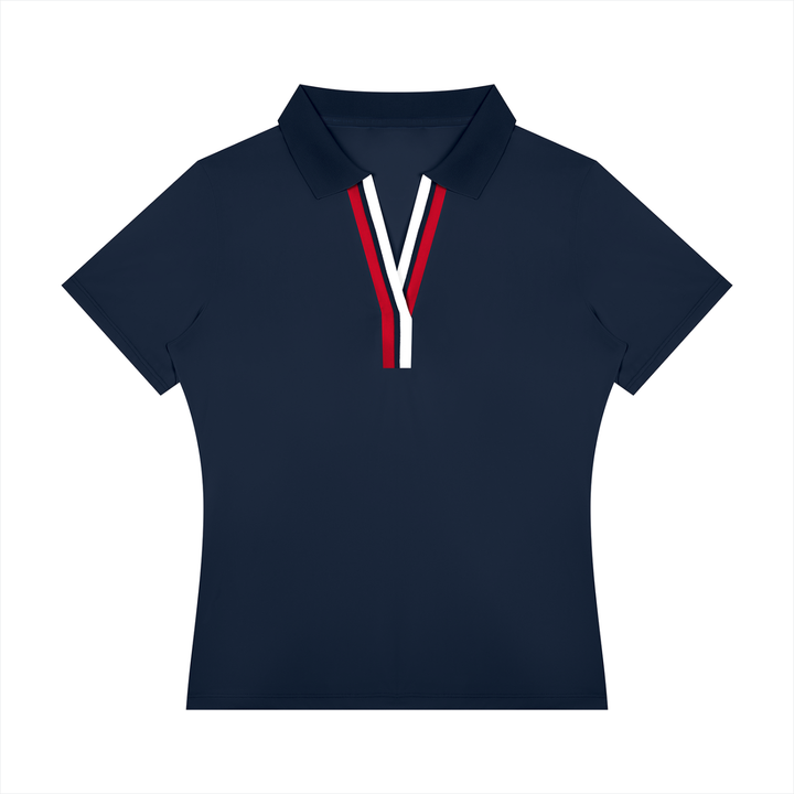 Women’s gym wear Color Block Polo Shirt