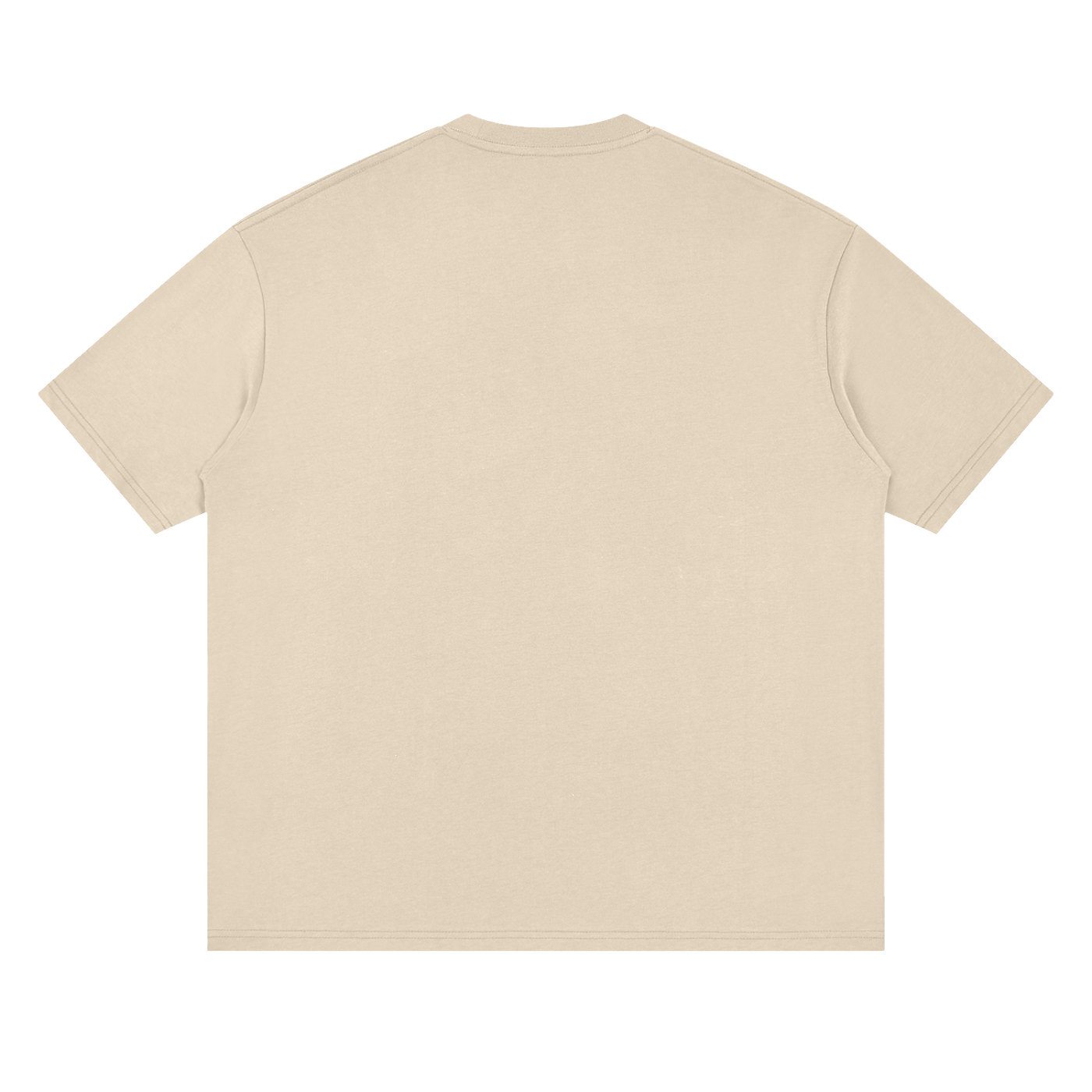 Summit Hiker Silhouette Tonal Print Tee in Gray Apricot, back view.