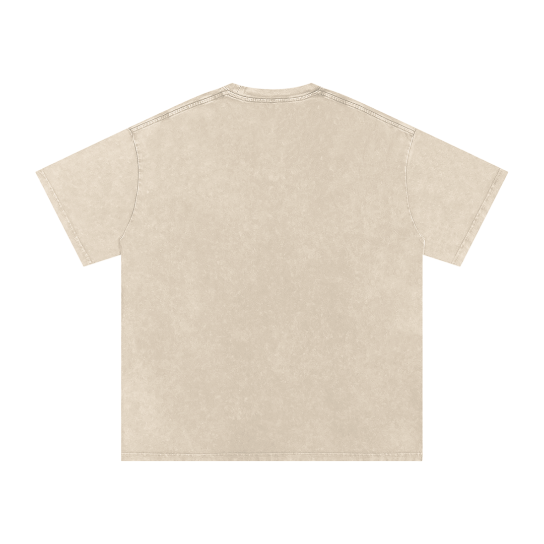 mom lover  Distressed Paw Snow-Washed Tee
