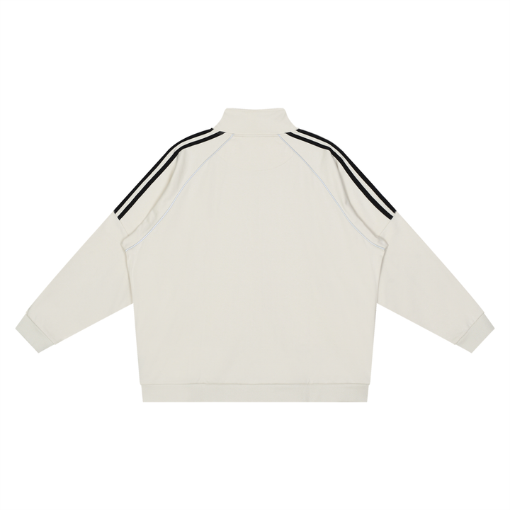 MEN COAT AND JACKET Reflection Striped Raglan Sleeve  Jacket