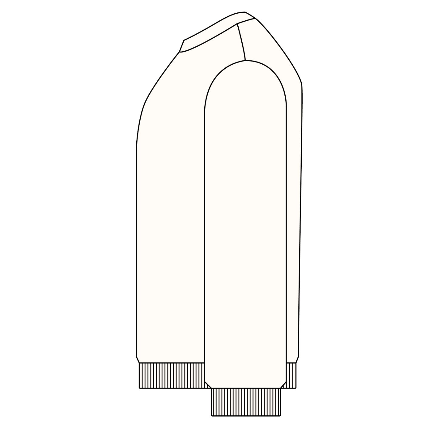 Bruh We Back Teacher Washed Sweatshirt in Light Apricot, technical side-view drawing.