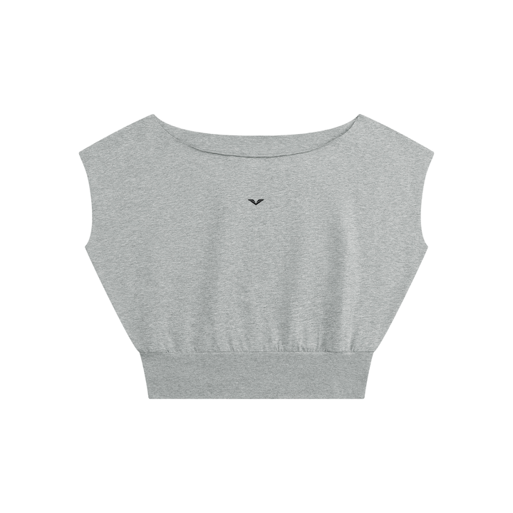 Women’s tshirt Boatneck Raw Edge Crop T-Shirt