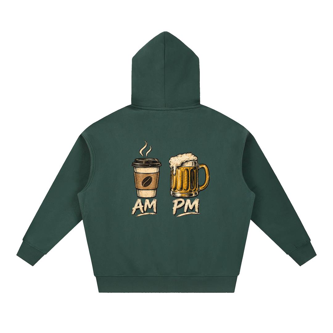 men graphic Essential Oversized Boxy Fit Fleece Hoodie