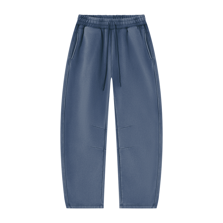 Unisex Vintage Wash Barrel Leg Fleece Sweatpants