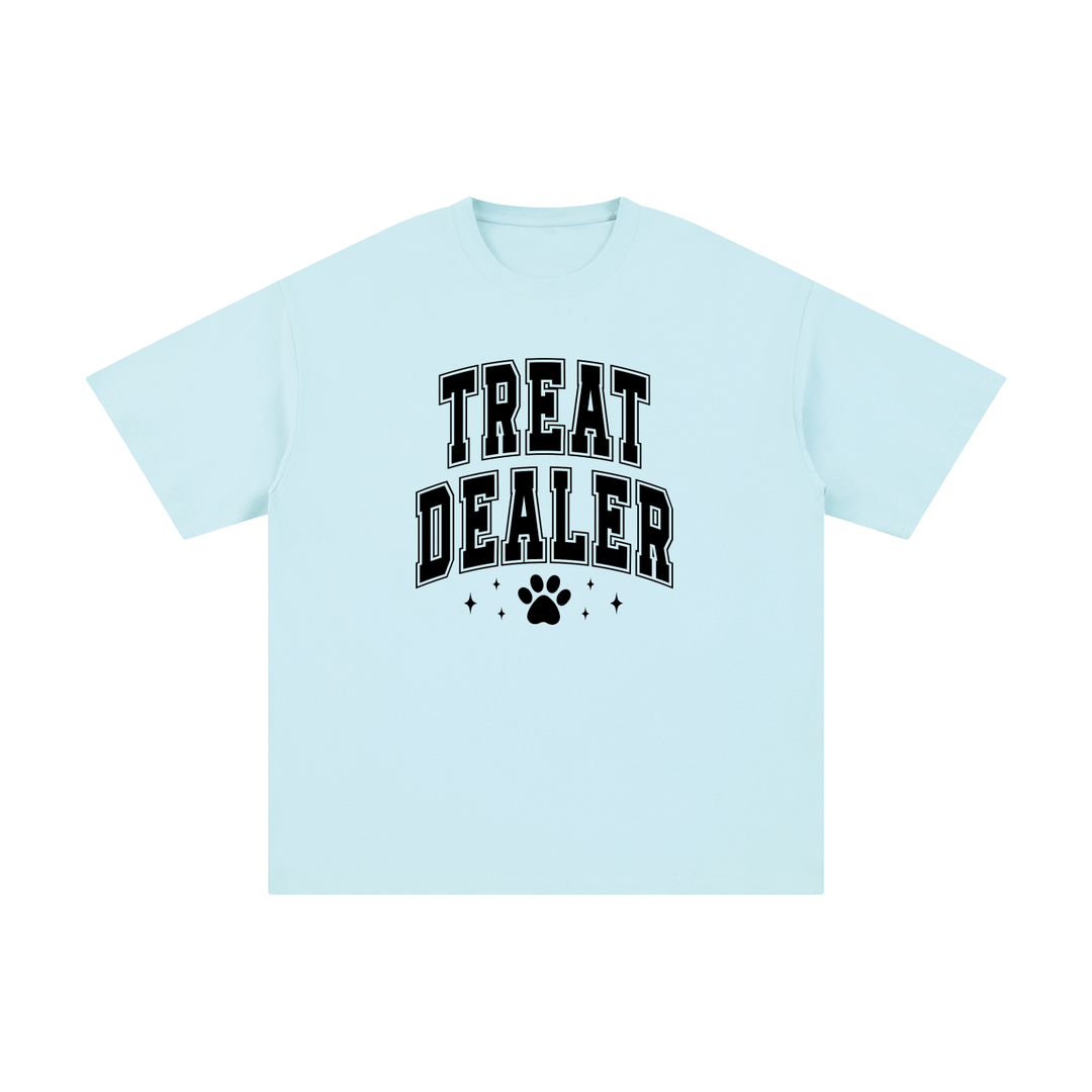 DAD LOVER Treat Dealer Varsity Paw Print Cotton Tee
