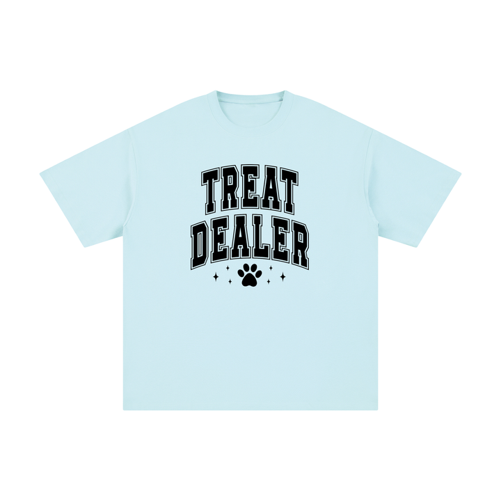 DAD LOVER Treat Dealer Varsity Paw Print Cotton Tee
