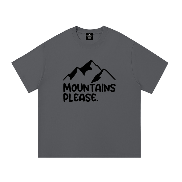 hiking lover Mountains Please Minimal Line Mountain Tee