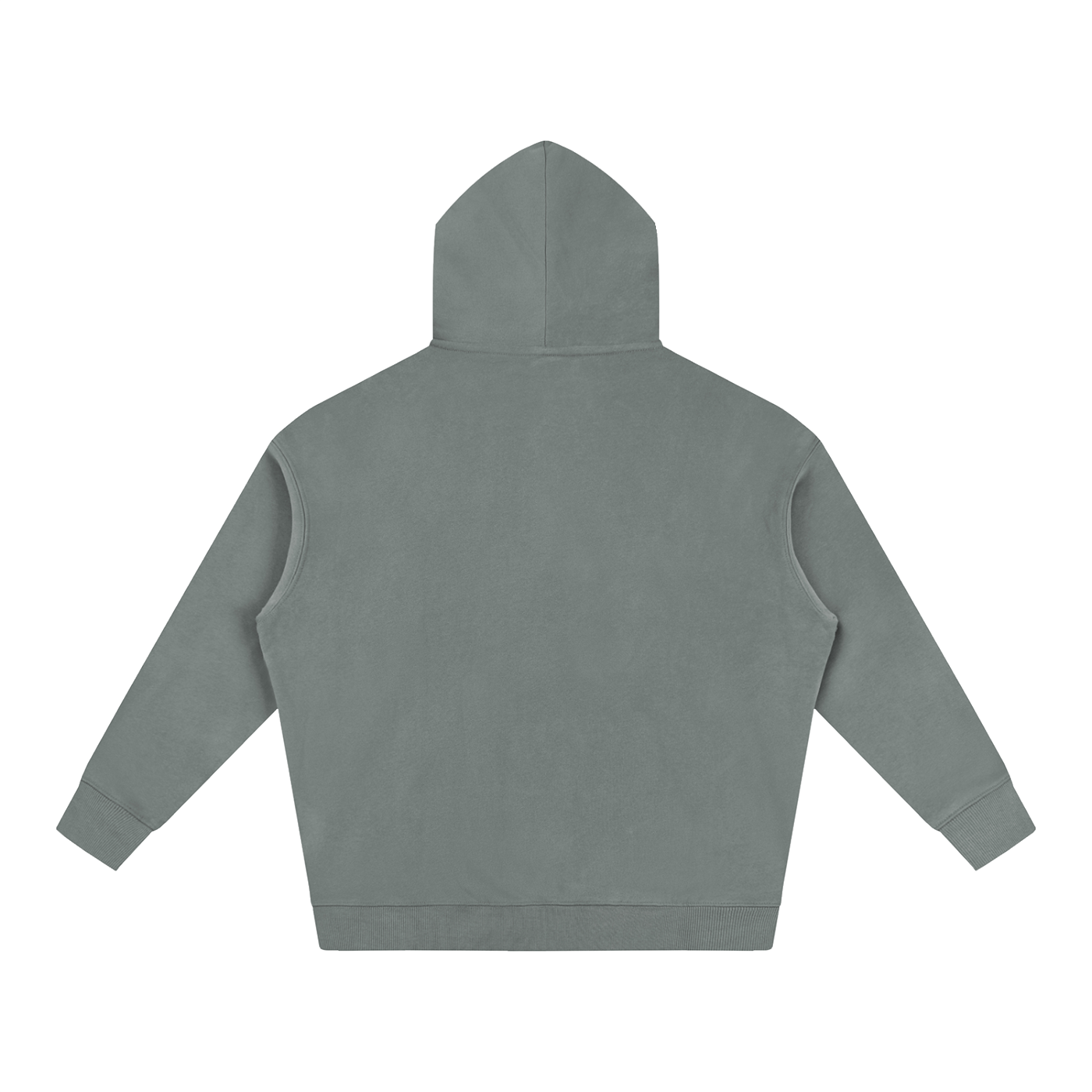 Motherhood Is The Realest Hood Goose Hoodie in Light Gray, back view.
