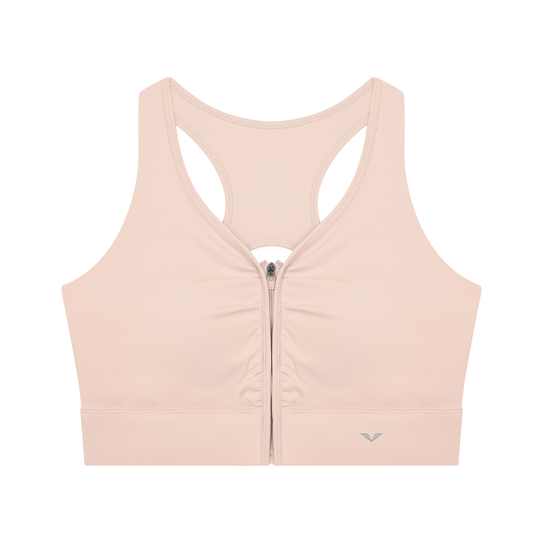 Women’s  gym wear Cropped Zip Yoga Sports Bra