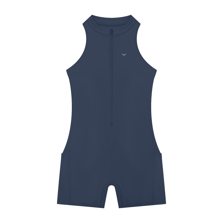 Women’s gym wear Quarter-Zip Yoga Romper