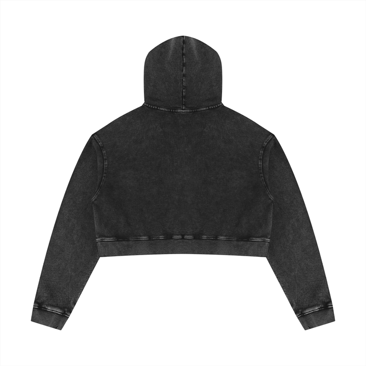 Women HODDIES  Mineral Washed Crop Hoodie