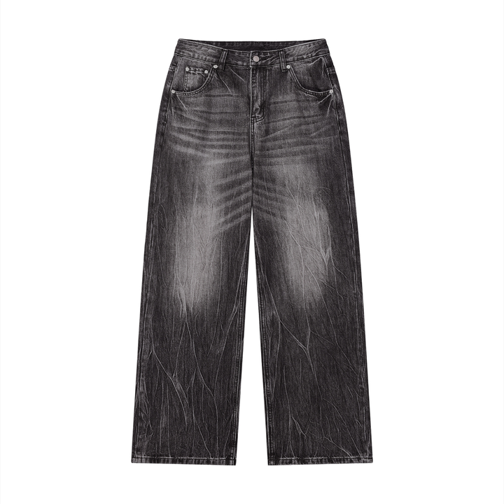 Men’s Vintage Wash Wide Leg Jeans