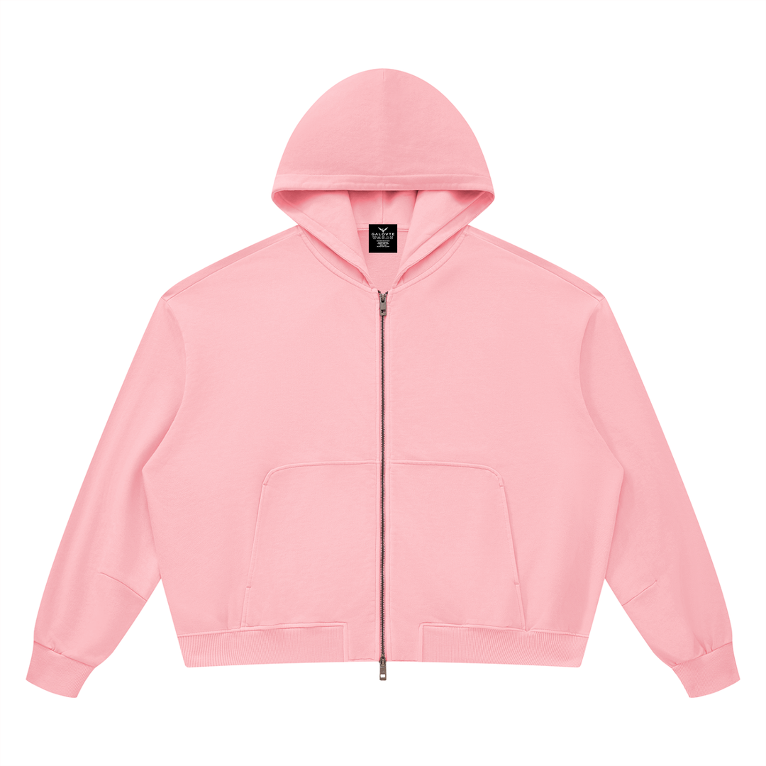 WOMEN HODDIES  Vintage Wash Boxy Full Zip Hoodie