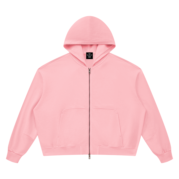 WOMEN HODDIES  Vintage Wash Boxy Full Zip Hoodie