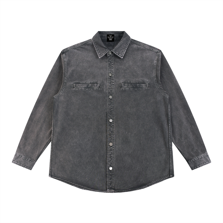 MEN COAT AND JACKET Denim Vintage Washed Heavyweight Jacket