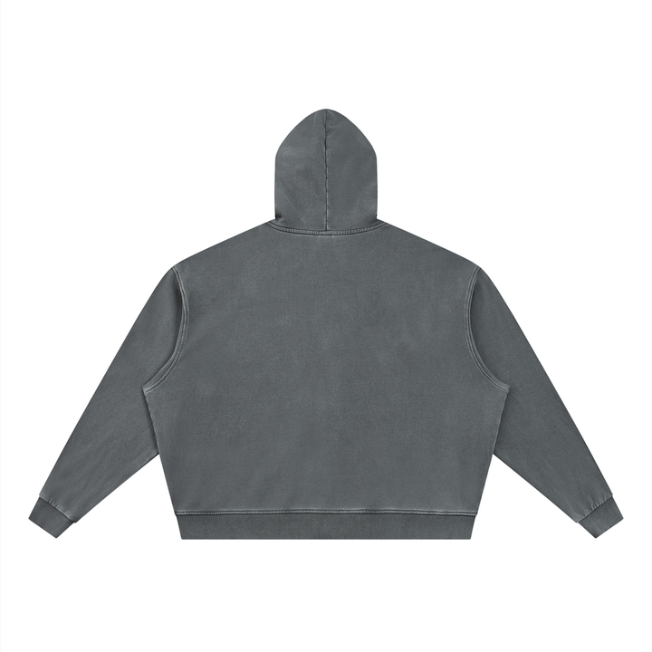 men brand Vintage Wash Full Zip Boxy Hoodie