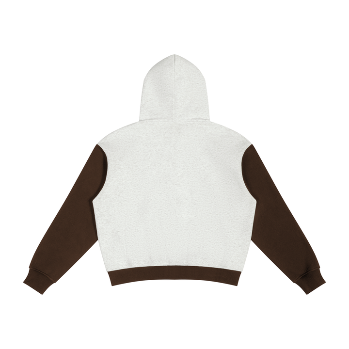 men brand Color Block Fleece Full Zip Hoodie
