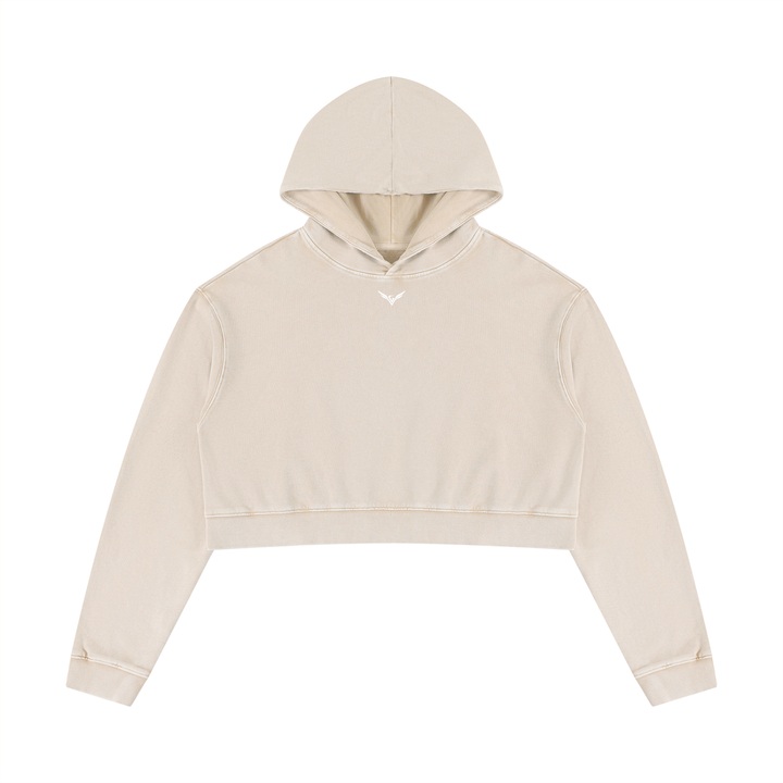 Women’s HODDIES Mineral Washed Crop Hoodie