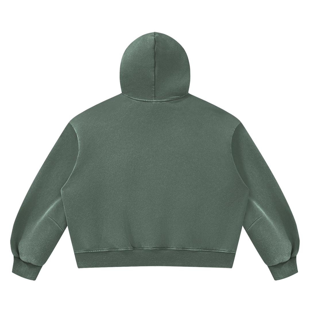 MEN GYM WEAR Unisex Vintage Wash Boxy Fleece Hoodie