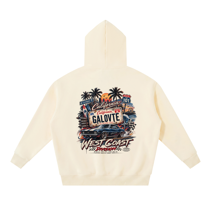 men graphic Essential Oversized Boxy Fit Fleece Hoodie
