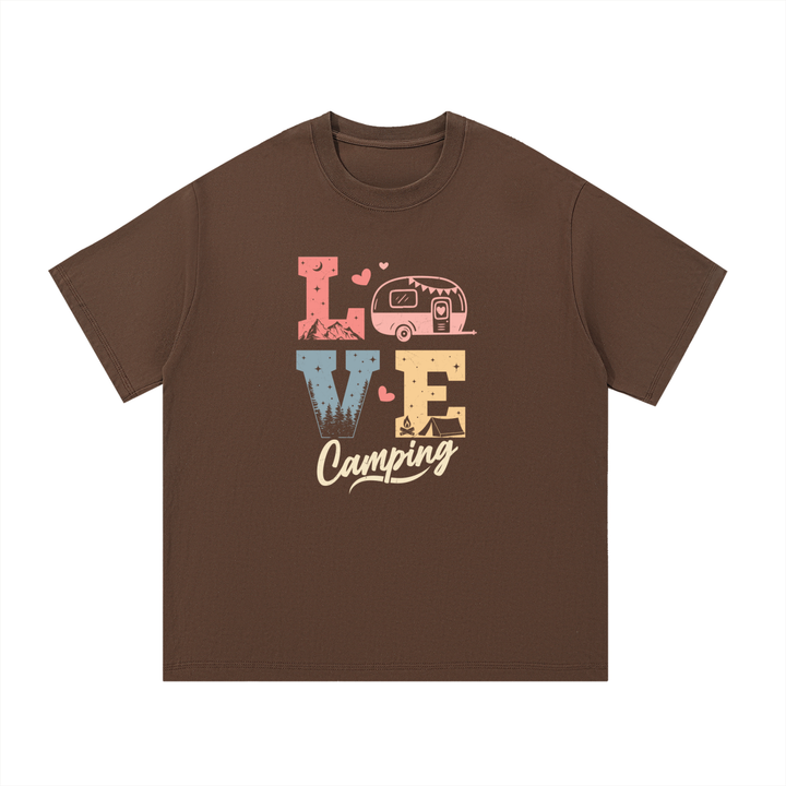 hiking lover Love Camping Pastel Caravan Retro Tee