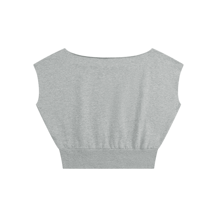 Women’s tshirt Boatneck Raw Edge Crop T-Shirt