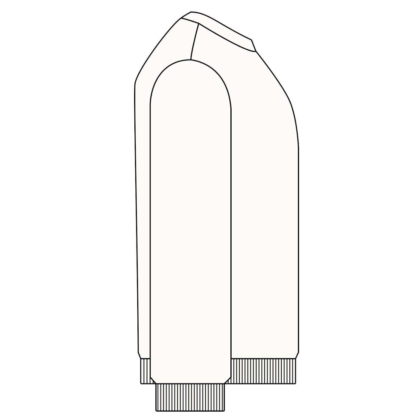 Bruh We Back Teacher Washed Sweatshirt in Light Apricot, technical side-view drawing.