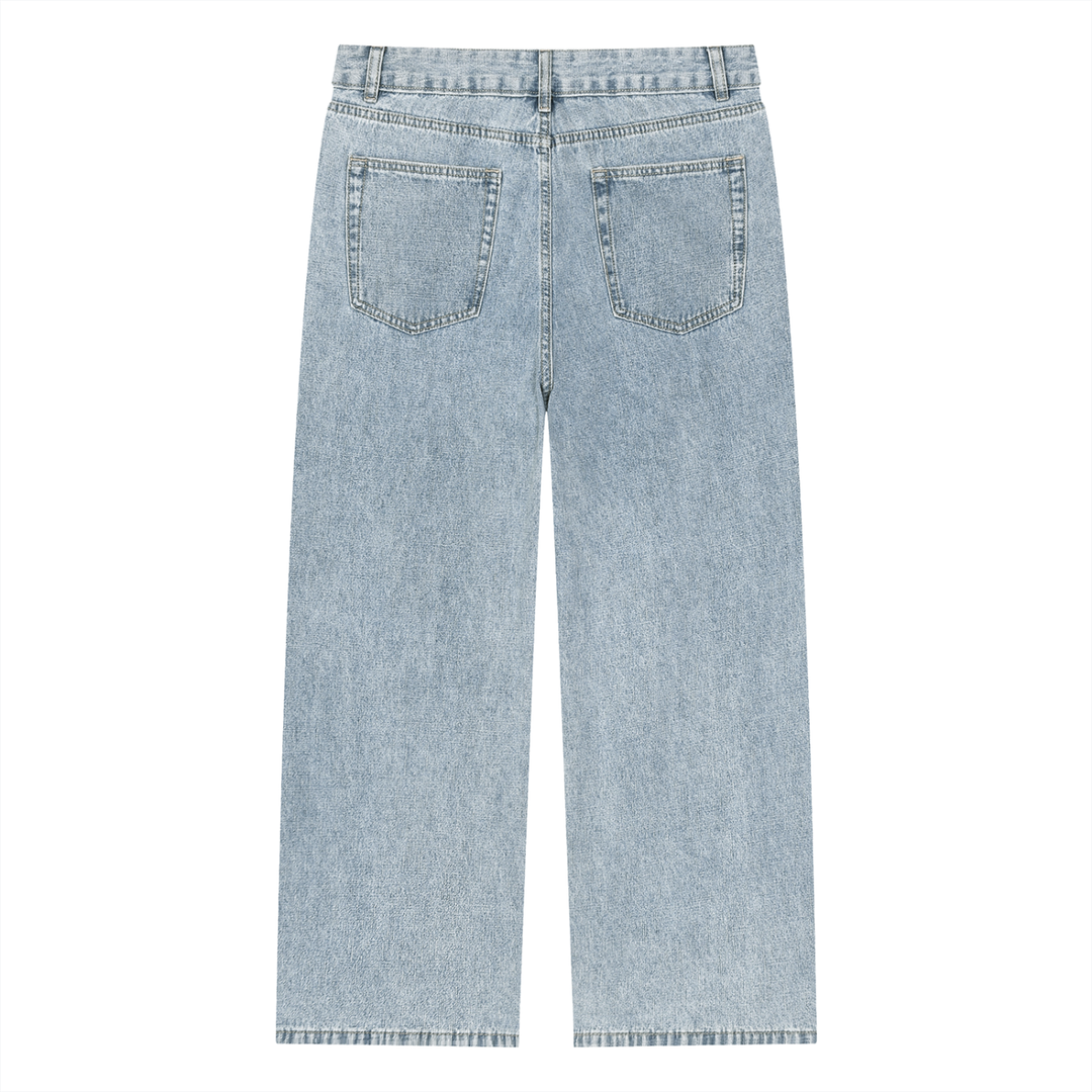 men brand Vintage Wash Straight Leg Jeans