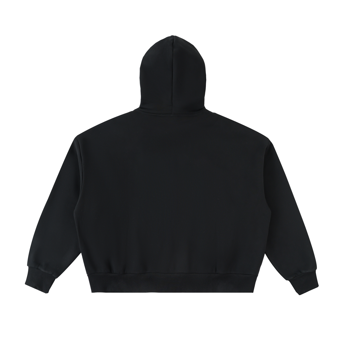 men brand Fleeced Full-Zip Boxy Hoodie